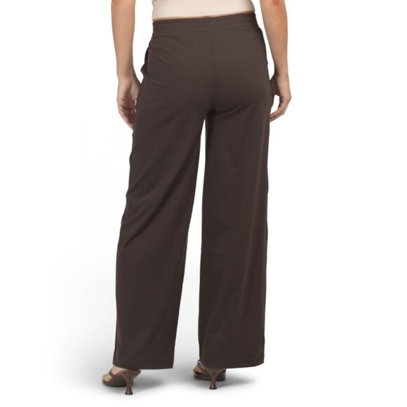 YOGALICIOUS Chocolate Torte Lux Avenue Side Pocket Wide Leg Pants - Picture 2 of 2